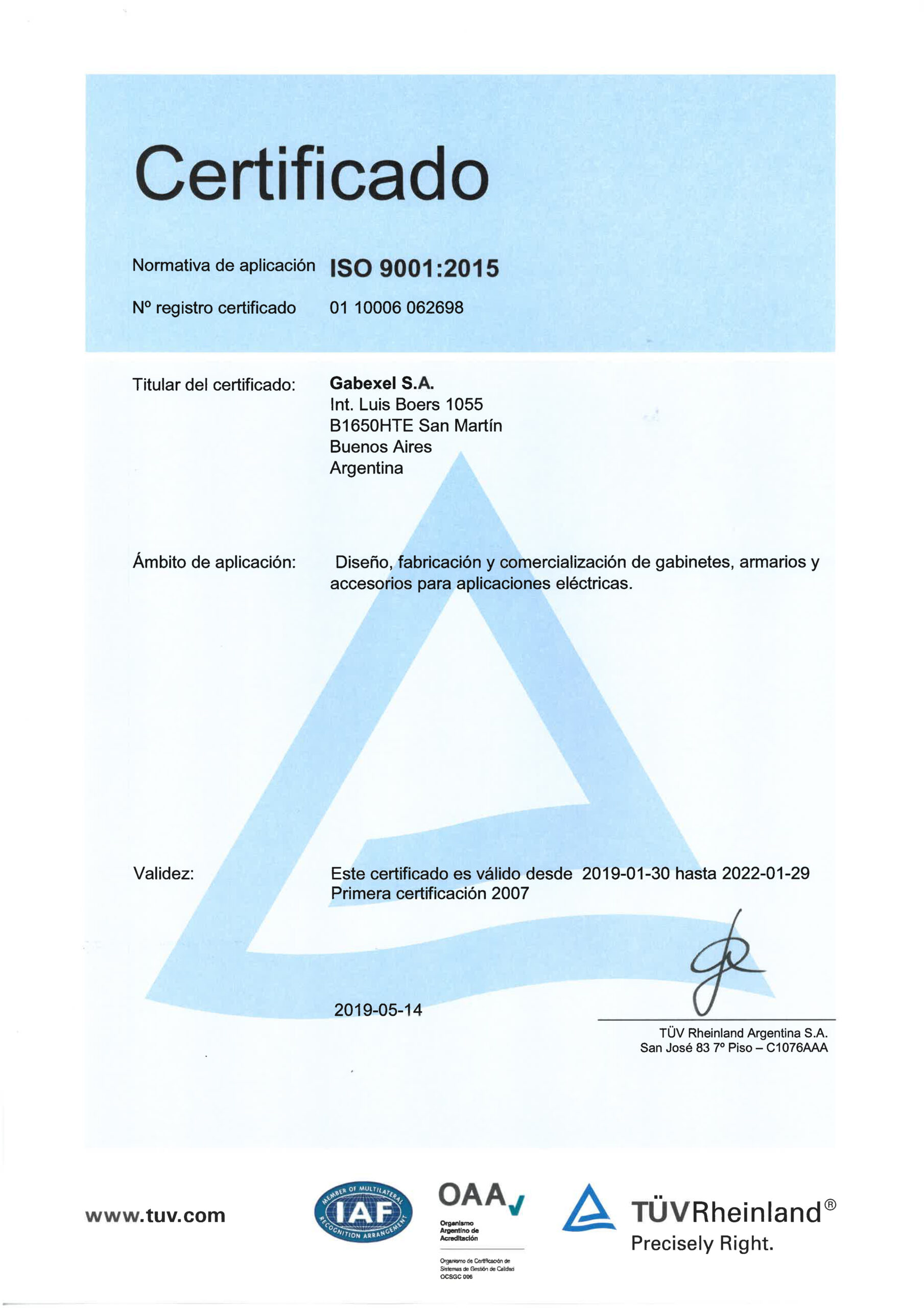 CertificadoISO9001